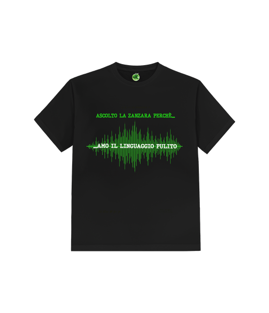T-SHIRT PULITO NERA LA ZANZARA