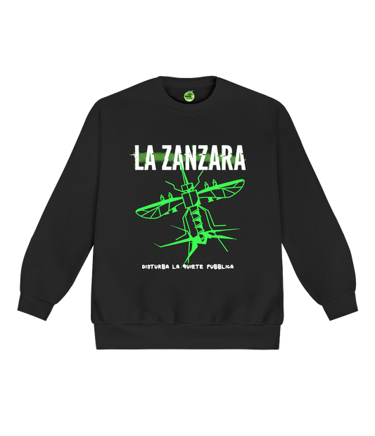 FELPA GIROCOLLO QUIETE NERA LA ZANZARA