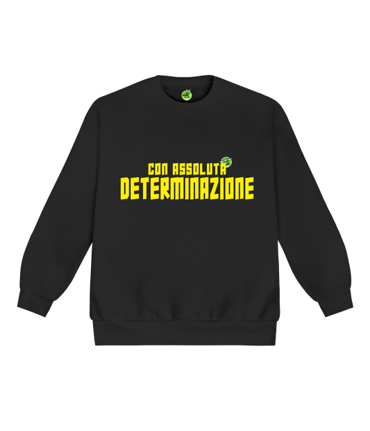 FELPA GIROCOLLO DETERMINAZIONE NERA LA ZANZARA