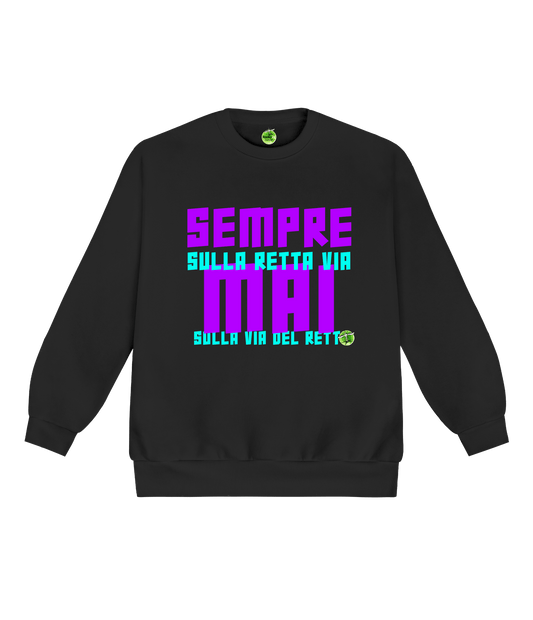 FELPA GIROCOLLO RETTO NERA LA ZANZARA