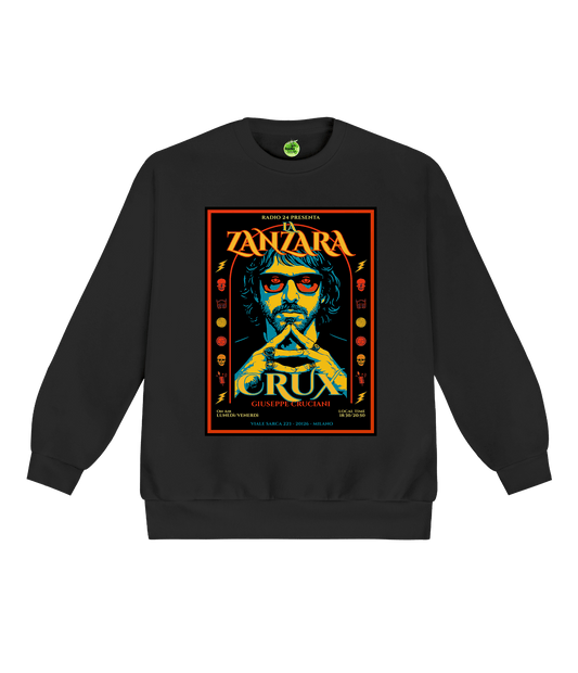 FELPA GIROCOLLO LACRUX NERA LA ZANZARA