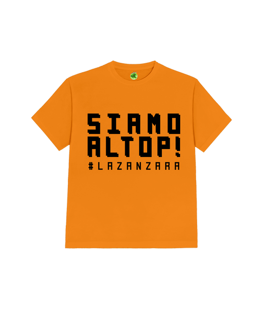 T-SHIRT SIAMO AL TOP ARANCIO LA ZANZARA