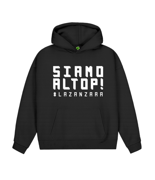 FELPA CAPPUCCIO SIAMO AL TOP NERA LA ZANZARA