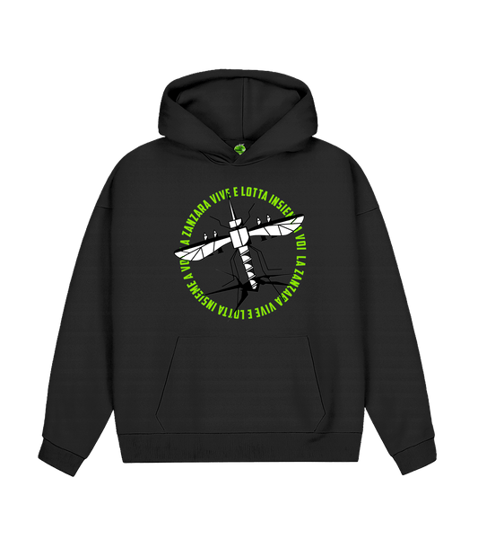 FELPA CAPPUCCIO LOTTA NERA LA ZANZARA