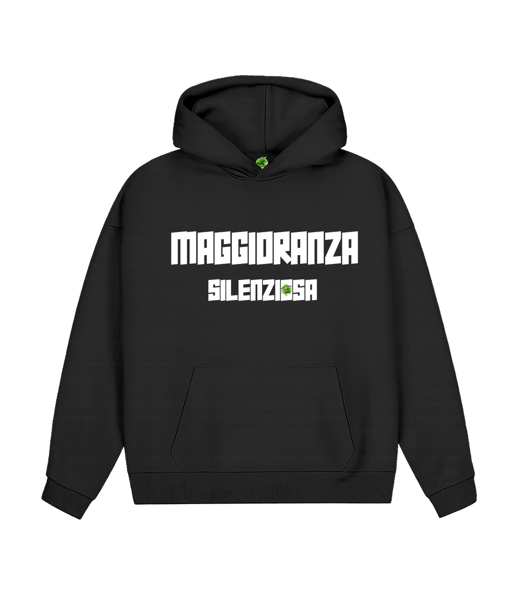 FELPA CAPPUCCIO MAGGIORANZA NERA LA ZANZARA