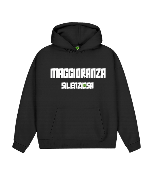 FELPA CAPPUCCIO MAGGIORANZA NERA LA ZANZARA
