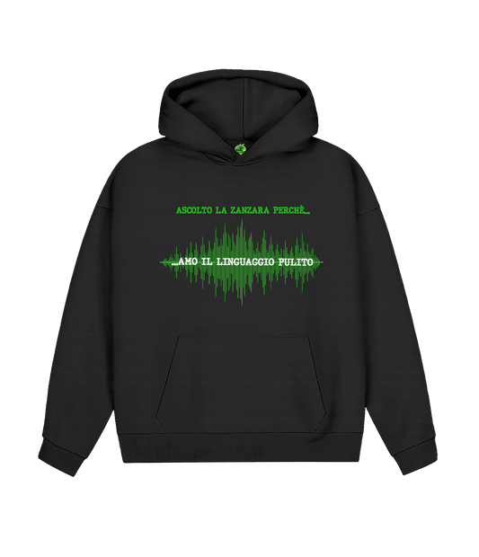 FELPA CAPPUCCIO PULITO BLU LA ZANZARA