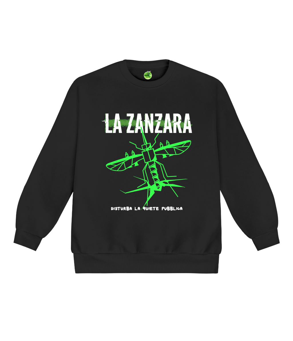 FELPA GIROCOLLO QUIETE NERA LA ZANZARA