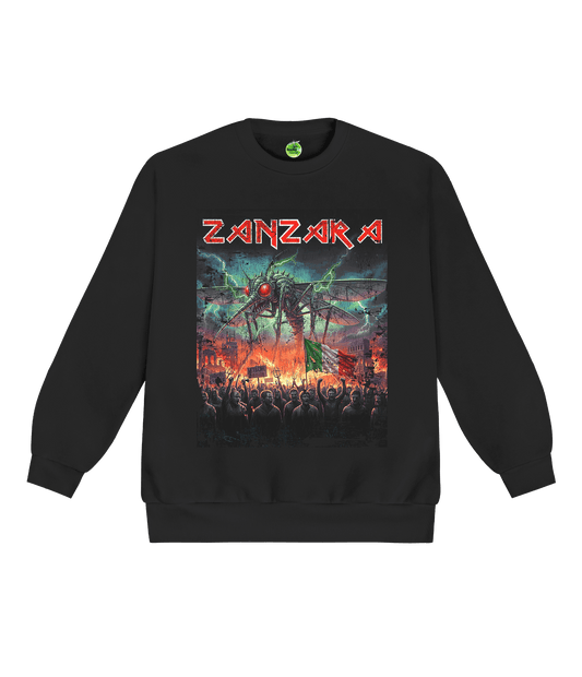 FELPA GIROCOLLO IRON NERA LA ZANZARA