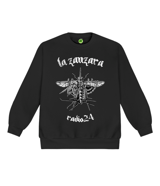 FELPA GIROCOLLO METAL NERA LA ZANZARA