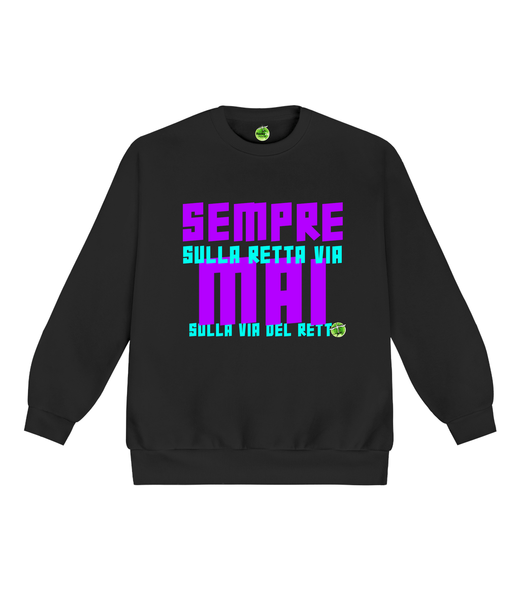 FELPA GIROCOLLO RETTO NERA LA ZANZARA