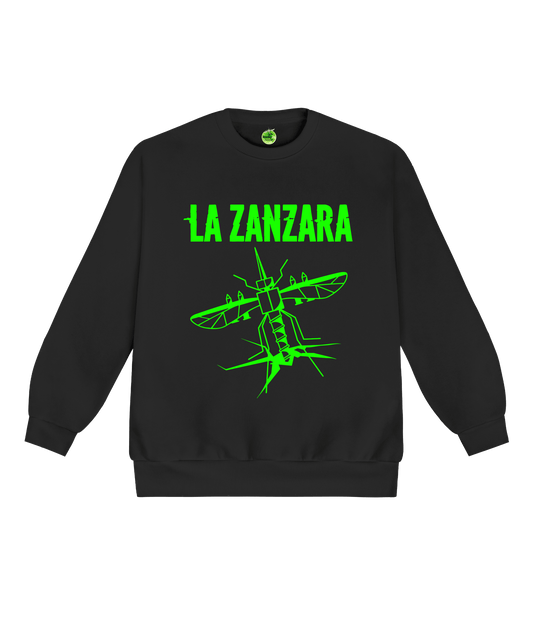 FELPA GIROCOLLO FLUO NERA LA ZANZARA