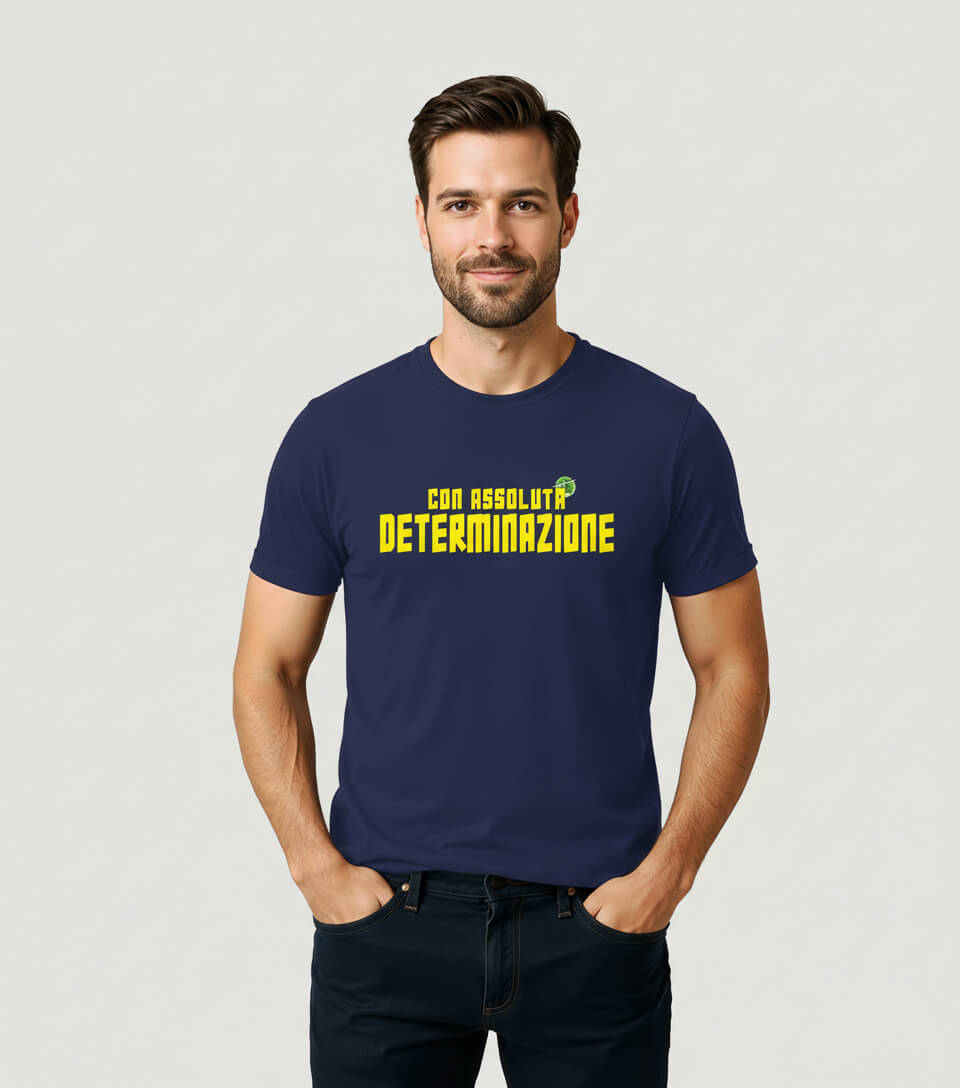 T-SHIRT DETERMINAZIONE BLU LA ZANZARA