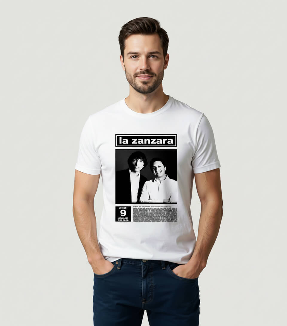 T-SHIRT CREPUSCOLO BIANCA LA ZANZARA