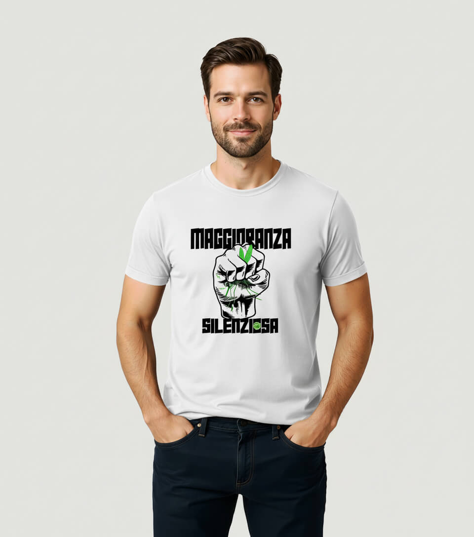 T-SHIRT MAGGIORANZA BIANCA LA ZANZARA