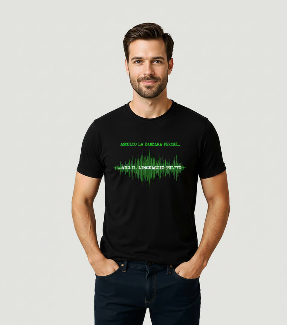 T-SHIRT PULITO NERA LA ZANZARA