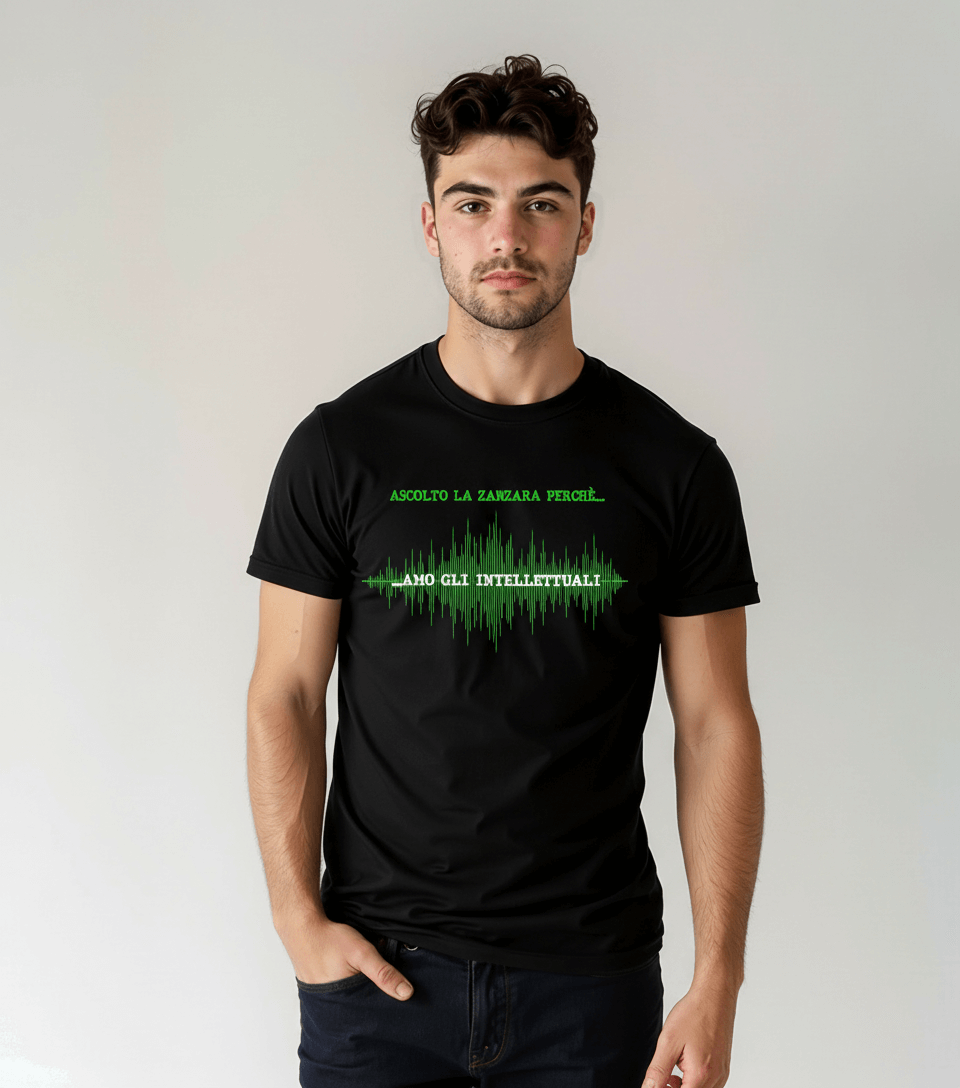 T-SHIRT INTELLETTUALI NERA LA ZANZARA