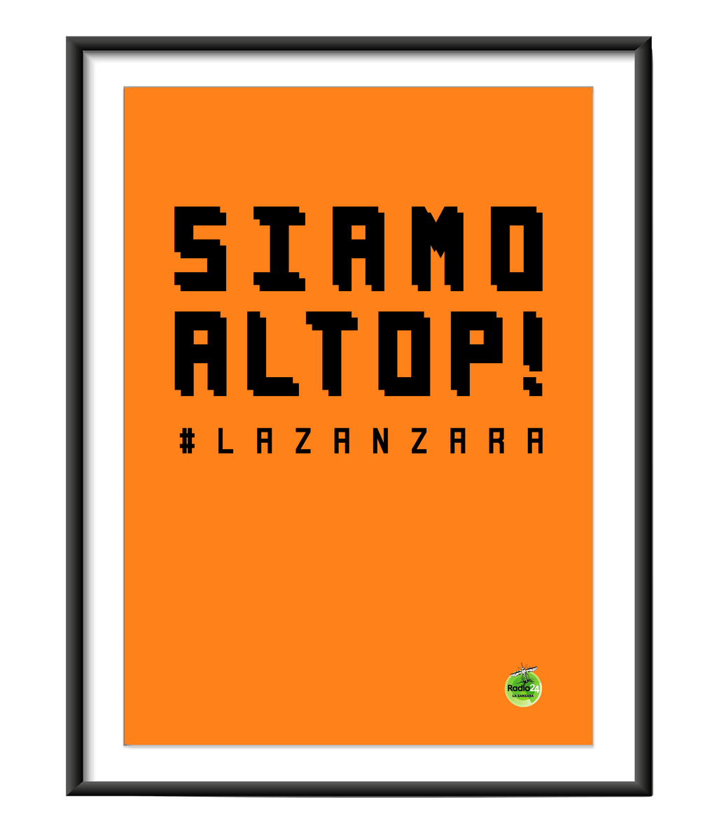 POSTER SIAMO AL TOP ARANCIO LA ZANZARA