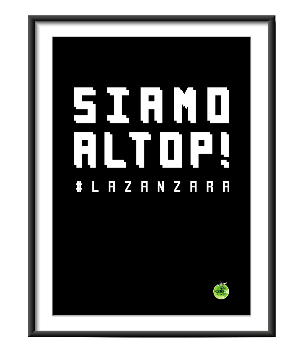 POSTER SIAMO AL TOP NERO LA ZANZARA