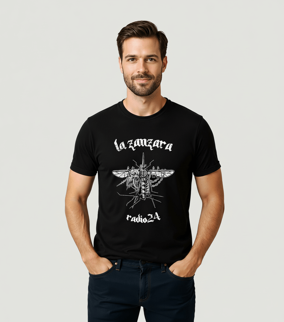 T-SHIRT METAL NERA LA ZANZARA