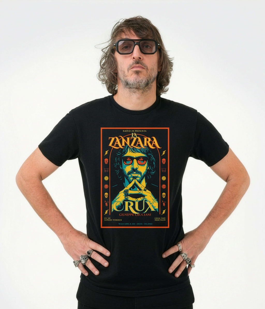 T-SHIRT LACRUX NERA LA ZANZARA