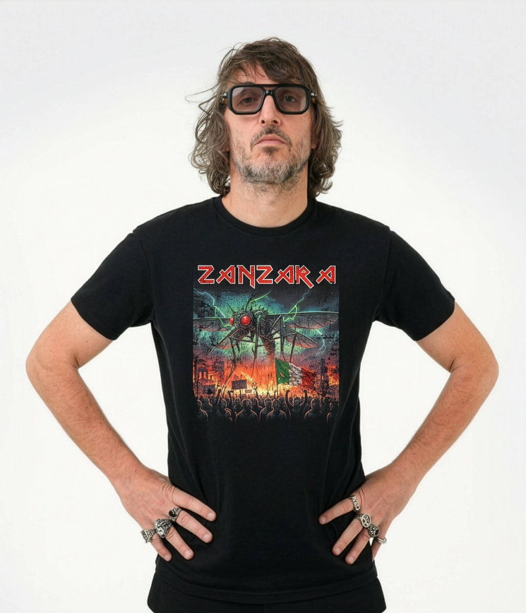 T-SHIRT IRON NERA LA ZANZARA